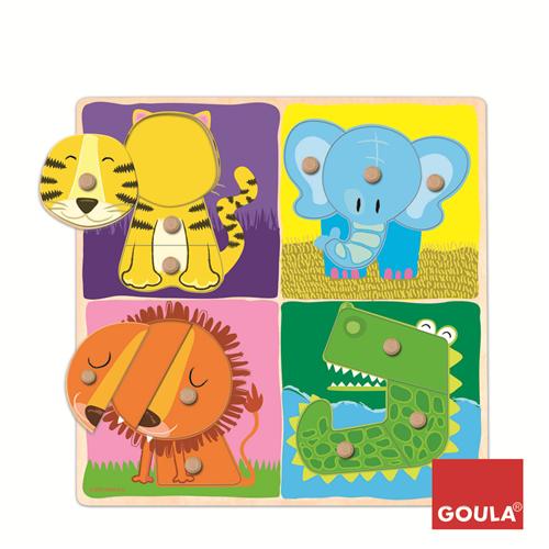 Goula Puzzle Boutons Animaux Jungle